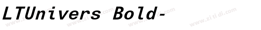 LTUnivers Bold字体转换